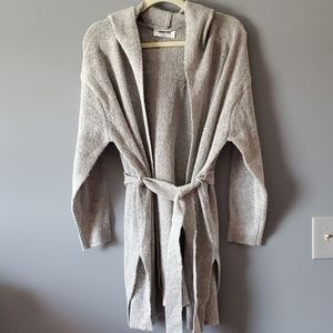 Grey Hooded Cardigan
